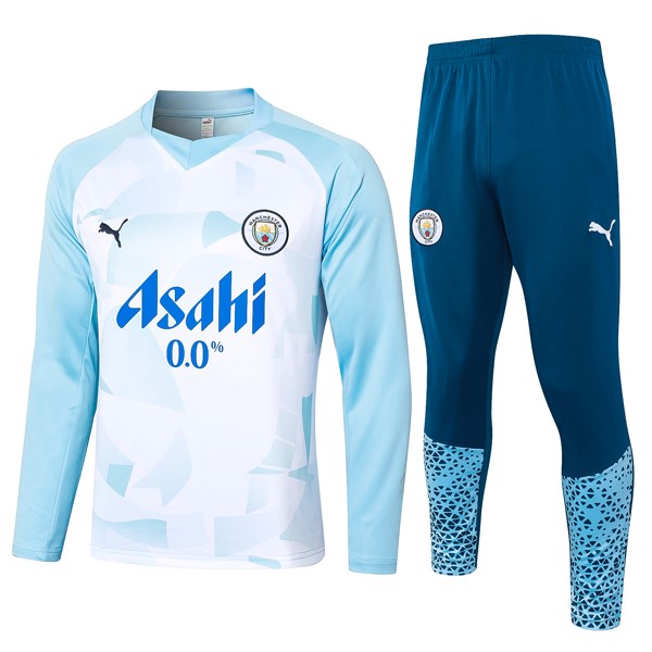 Sweatshirts Manchester City 2024-25 Weiß Blau